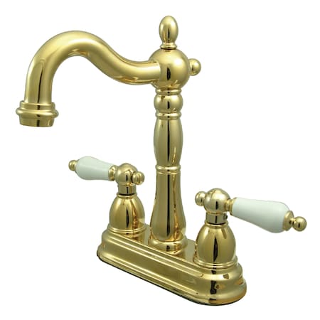 Kingston Brass Heritage Bar Faucet W/out Pop-Up Rod, Polished Brass KB1492PL